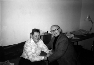 Jan Kott i Tadeusz Łomnicki – Berlin rok 1989 Fot. Archiwum Lecha Śliwonika
